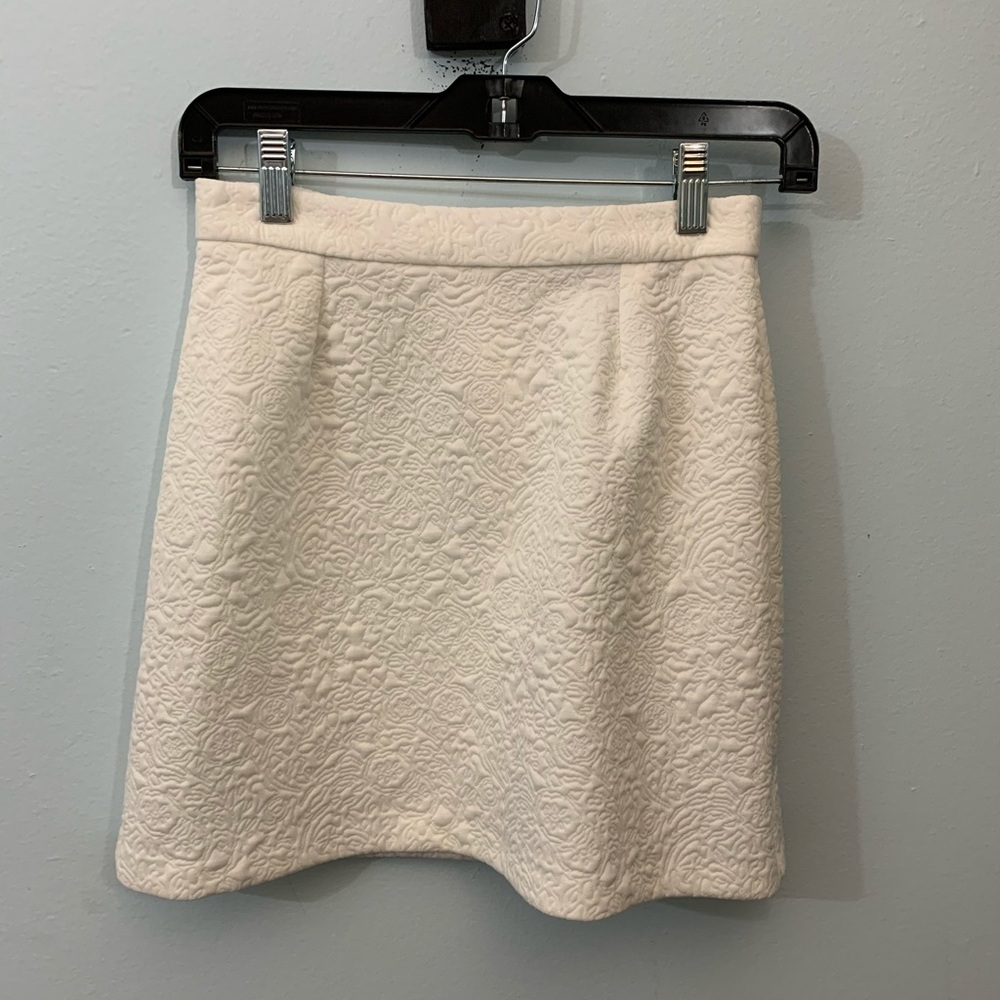 Bloomingdales white mini skirt